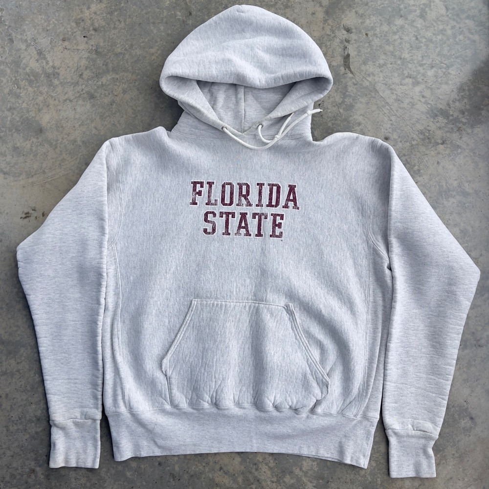 Florida State FSU Reverse Weave Hoodie The Cotton Exchange Men XL Gray
